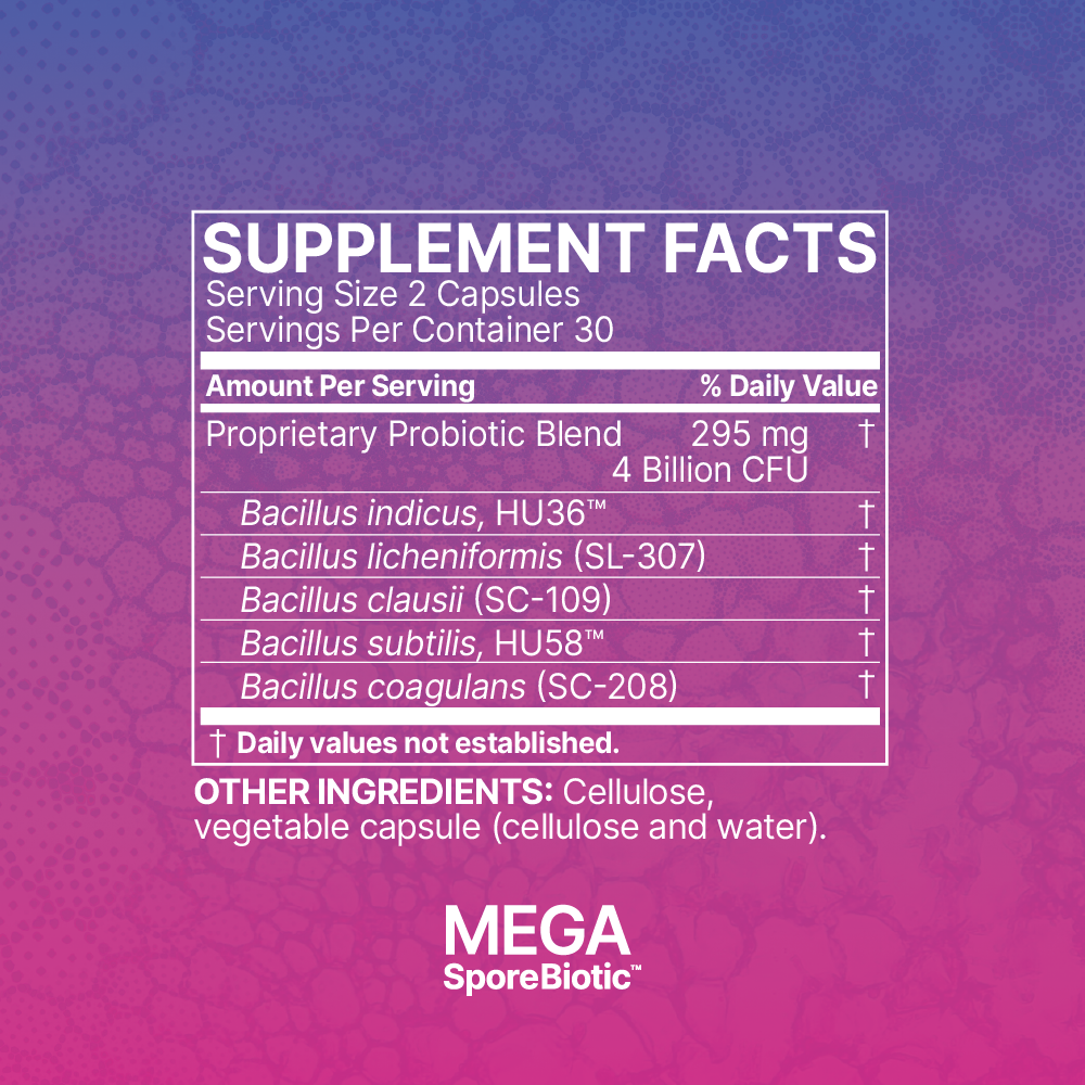MegaSporeBiotic Probiotics for Women & Men 60 Capsules